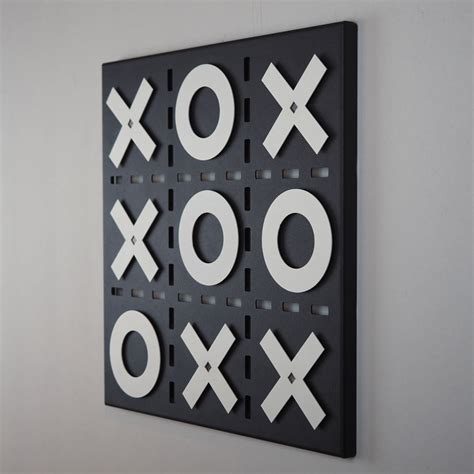 Metal Tic Tac Toe Wall Game Metal Wall Games Tic Tac Toe Etsy