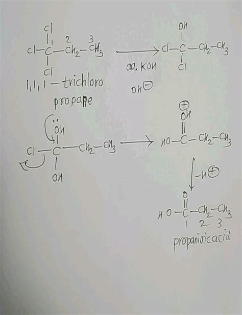 Woduct Formed When Trichloro Propane Is Treated With Aqueous