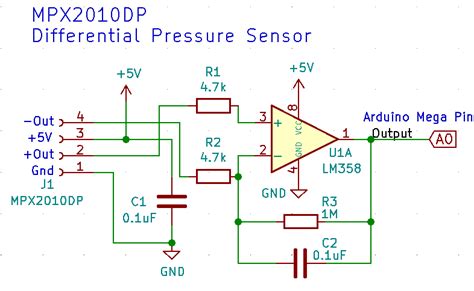 Amplifier Lm358 Circuit Schematic For Mpx2010dp Pressure Sensor Download Scientific Diagram