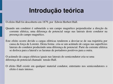 De Acordo Com As Distâncias De Hall - PPT - Sensor Magnético de Efeito HALL PowerPoint Presentation, free ...