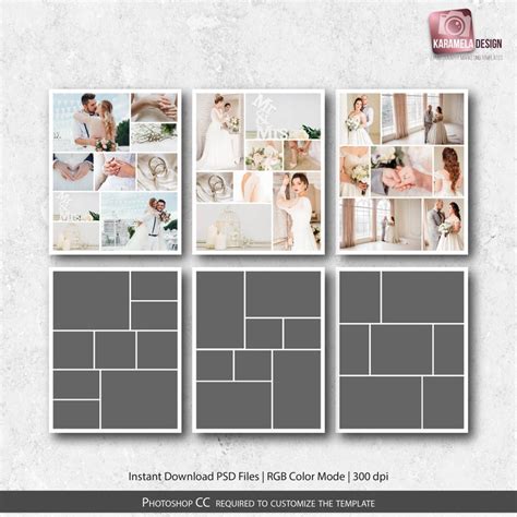 8x10 Collage Templates Photo Collage Templates Photo - Etsy