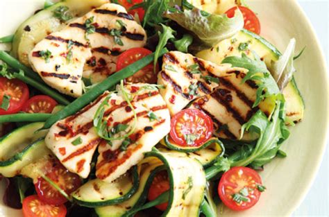 Chicken And Haloumi Salad Recipe Rushcutters Health Recipes