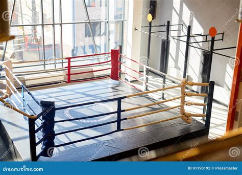 Empty Boxing Ring In Fight Club Stock Photo Image Of Angle Ring