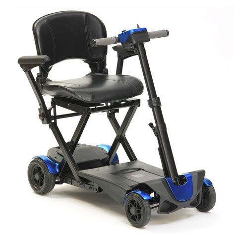 Drive 4 Wheel Auto Folding Mobility Scooter Blue Countrywide Health And Mobility