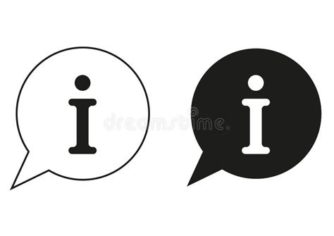 black  white information icon flat design  white background vector
