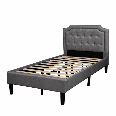 Builddecor Twin Tufted Upholstered Platform Bed Frame With Headboard