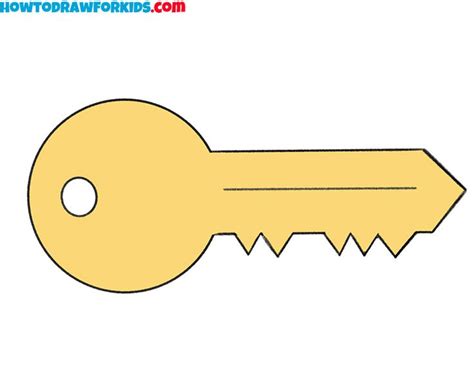 How to Draw a Key for Kindergarten - Easy Drawing Tutorial For Kids in ...