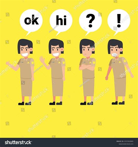 Woman Pns Pegawai Negeri Sipil Indonesia Stock Vector Royalty Free