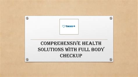 Ppt Comprehensive Health Solutions With Full Body Checkup Powerpoint