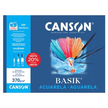 Lámina Dibujo Canson Guarro Basik A4 6 Hojas 370g