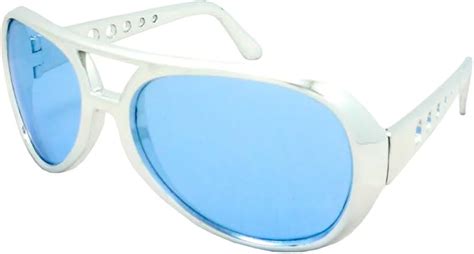 Elvis Sunglasses Elvis Chrome Blue Style 4 Chrome Frame Blue Lens Uk Clothing