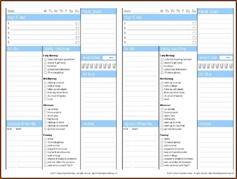 Printable Adhd Daily Planner Template - Template 2 : Resume Examples #edV1gok9q6