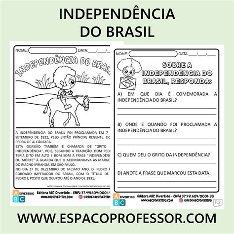 Texto Sobre A Independencia Do Brasil Interpreta O O Ano