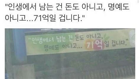 인생에서 남는건 71억 유머움짤이슈 에펨코리아