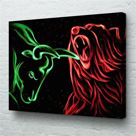 Bull vs Bear | Wall Street Bull Art | Motivational Wall Art – EPIK Canvas