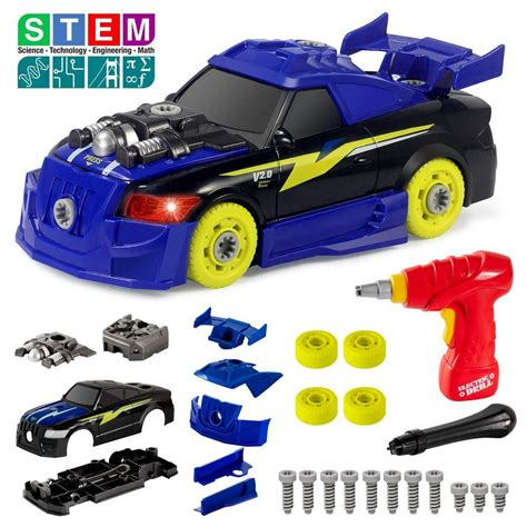 Take Apart Racing Car Toys With Drill Tools Stem 26 Pieces Racing Car