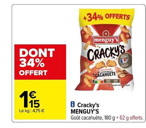 Promo Cracky S Menguy S Chez Carrefour Icatalogue Fr