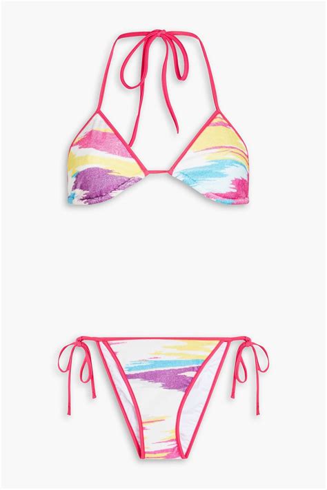 MISSONI Printed Terry Triangle Bikini THE OUTNET