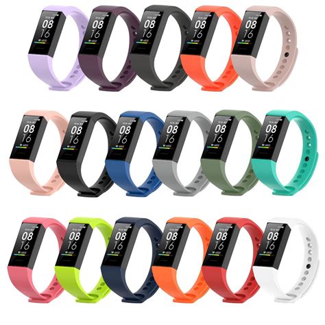 Dây Đeo Thay Thế Chất Liệu Silicon Màu Trơn Dành Cho Mi Smart Band 4C