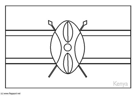 Kenya Flag Coloring Pages Learny Kids