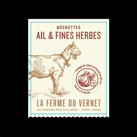 Bûchette fraîches ail et fines herbes La Ferme du Vernet Fromages Bach