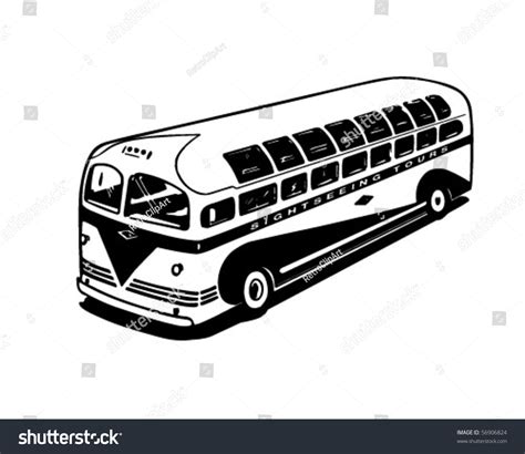 Modern Tour Bus Retro Clip Art Stock Vector 56906824 - Shutterstock