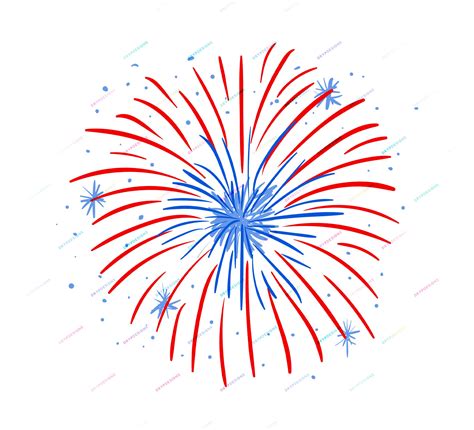 Red White Blue Fireworks Svg Png Clipart Bundle Drypdesigns