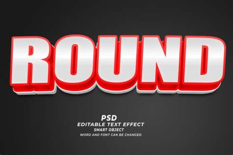 Round Psd 3d Editable Text Effect Graphic By Truevector · Creative Fabrica