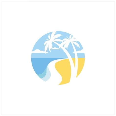 Ilustraci N Vectorial De La Plantilla Del Logotipo De Playa Y Verano