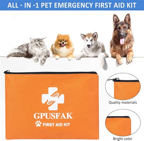 Gpusfak Kit De Primeros Auxilios Para Mascotas Para Perros Y Gatos Kit