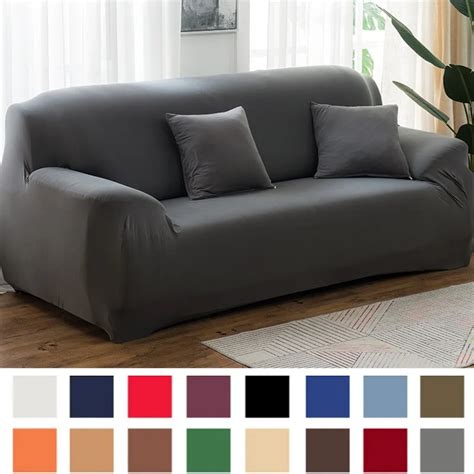 Einfarbige Elastische Sofa Bez Ge F R Wohnzimmer Spandex Schnitts Ofa