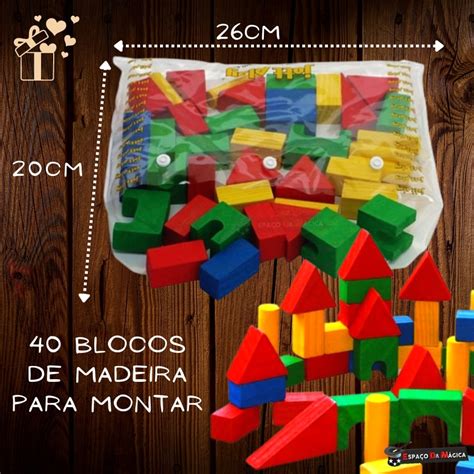 Brinquedos De Madeira Educativos Pedagógico 4 ANOS Kit 4 Peças JP