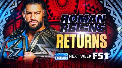 Roman Reigns And Another Champion Advertised For Next Week S SmackDown