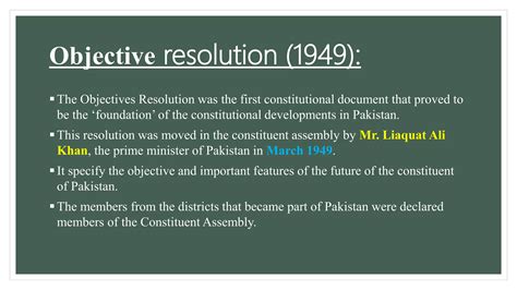 Objective Resolution 3 Constitution Of Pakistan PPT