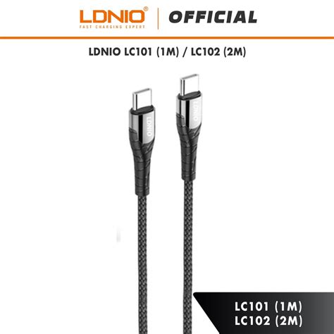 LDNIO LC101 1M LC102 2M 60W Type C To Type C PD Cable Fast Charging