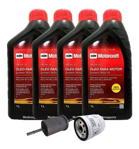 Kit 4 L Óleo Motorcraft 5w30 Filtros Fiesta Focus Ka Eco Frete grátis