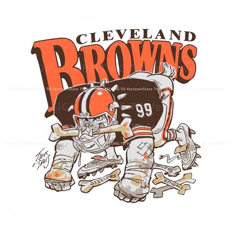 Retro Cleveland Browns Mascot Svg Digital Download