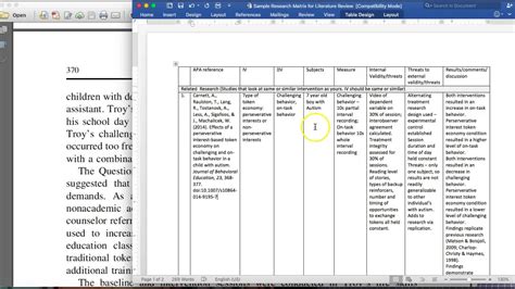 Completing The Research Matrix Youtube