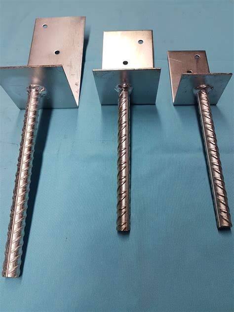 HEAVY DUTY GALVANISED L TYPE WITH PIN FENCE POST FOOT,SUPPORT, ANCHOR ...