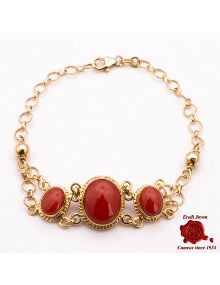 Bracciale Corallo Rosso Oro Jovon Venezia