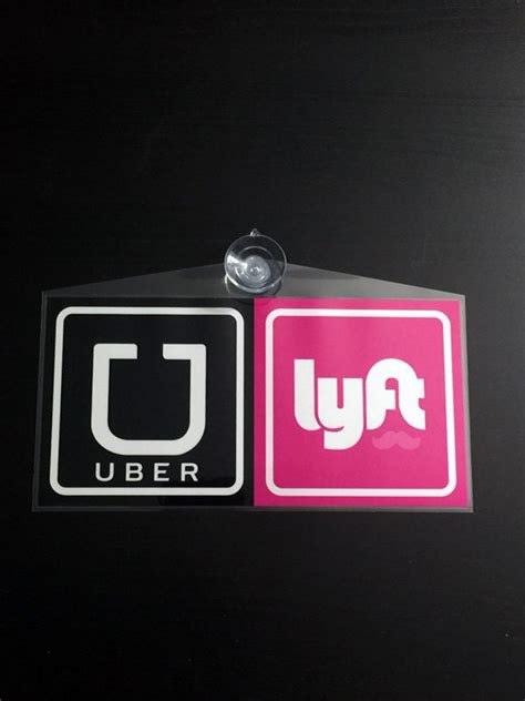 Uber & Lyft COMBO display sign decal placard emblem ride share