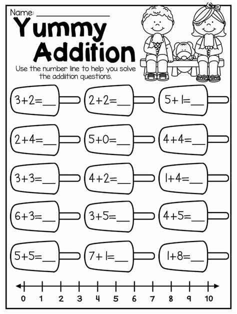 Free Addition Worksheets For Kindergarten Actividades De Matemáticas