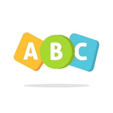 Premium Vector Abc English Letters Logo Or Learning School Courses