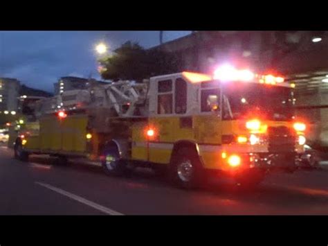 Honolulu Fire Dept Ladder Responding Youtube