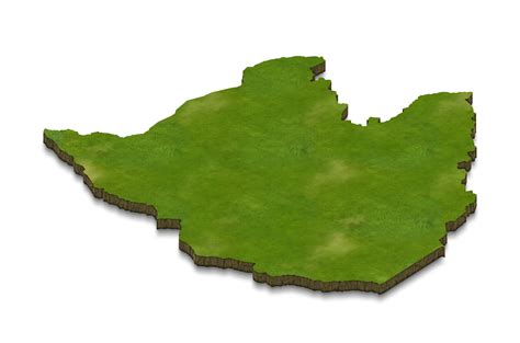 3d Map Illustration Of Zimbabwe 12375045 Png