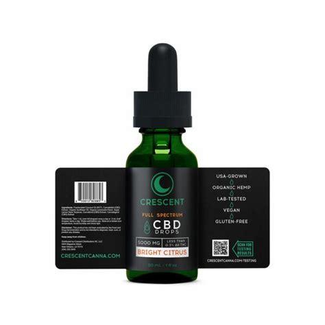 5000 Mg Full Spectrum Cbd Cbg Cbn Drops Crescent Canna