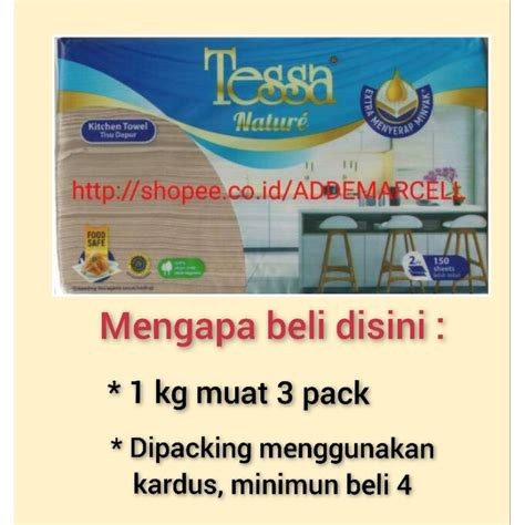 Jual Tessa Nature Tissue Tisue Unbleached Tisu Dapur Tisu Pengesat