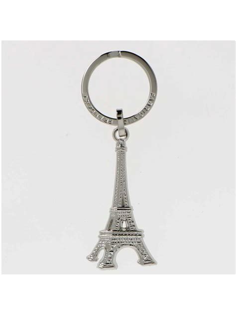 Keyring Eiffel Tower Shiny Metal Made In France