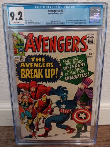 Avengers Cgc Wpgs V Marvel St Immortus Kang