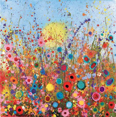 Glitter & Sparkle Art: Sparkly Glitter Flower Paintings by Yvonne Coomber